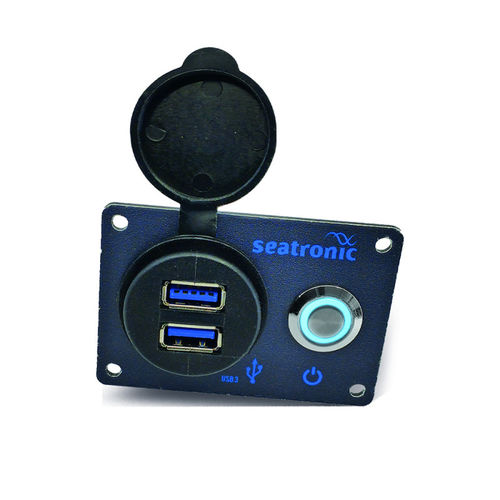 Interrupteur pour bateau - TCOUC1-1 - seatronic - pour circuit électrique / à bouton poussoir / LED