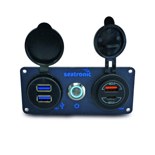 Interrupteur pour bateau - TCOUC2-1 - seatronic - pour circuit électrique / à bouton poussoir / LED