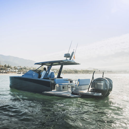 Vedette hors-bord - V10 T-Top - Virtue Yachts - essence / bimoteur / coque planante