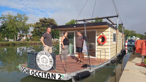 Bateau maison in-bord - PHOEBUS - Bateaux pour la planete - pour navigation fluviale / solaire