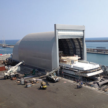 Porte pour chantier naval - SPEEDY FOLD - Moreschi - pliante / stratifiée / en acier