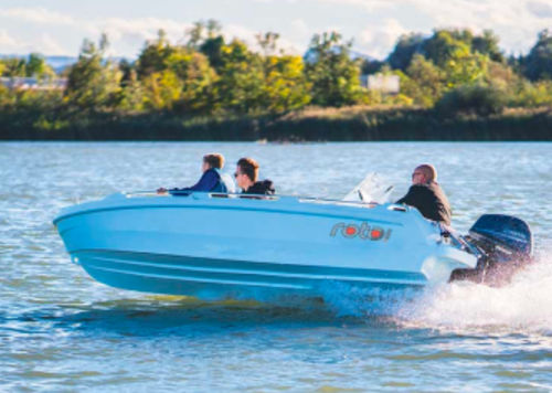 Coque open hors-bord - ROTO 450s - Roto Nautica - à console centrale / de pêche sportive / de sauvetage