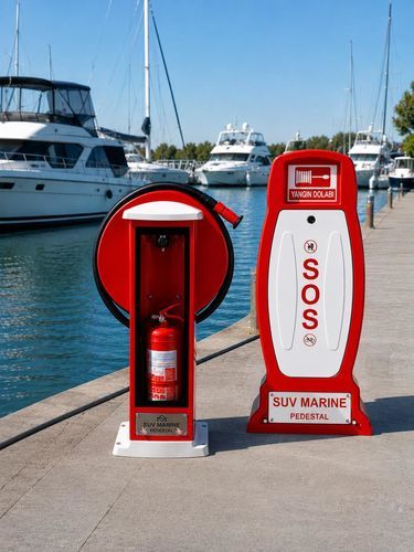 Borne incendie - FIRE CABINETS - SUV MARİNE PEDESTAL - d'éclairage / pour ponton / en HDPE