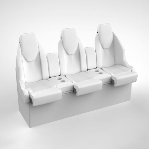 Banquette pour bateau - STL BENCH NO.3 - M.A. Marine Solutions Sp. z o. o. - pour yacht / 3 places / multicolore