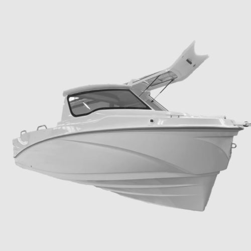 Bateau de pêche-promenade hors-bord - Driftmark 22 Cuddy - Driftmark Marine - à double console / de pêche / en fibre de verre