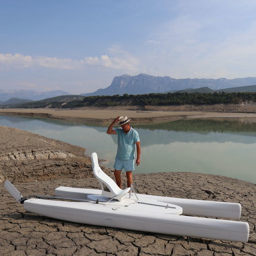 Bateau à pédales monoplace - Solo'eau - SARL sprinteau - blanc