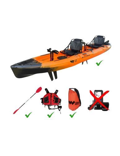 Kayak sit-on-top - SAMOA ADVENTURE - LONG WAVE - modulable / de randonnée / de pêche