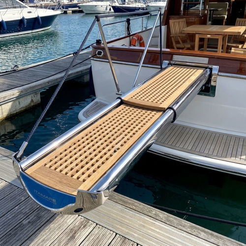 Passerelle pour yacht - ITAMARE - télescopique / hydraulique / en inox