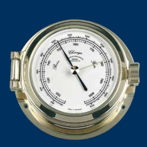 Baromètre numérique - MS-51-12-120-ME - Mühle-Glashütte GmbH nautische Instrumente und Feinmechanik - en laiton / blanc