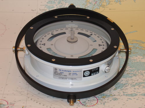 Compas de route pour navire - M45A - W. Ludolph - magnétique / horizontal / sur fût