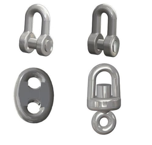 Manille pour navire droite - Yapas Chain and Forging Co. Ltd. - d'assemblage pour chaîne d'ancre / forgée