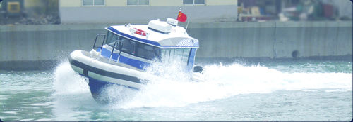 Bateau de surveillance - aurora (dalian) yachts co ltd - hors-bord / en aluminium / bateau pneumatique semi-rigide