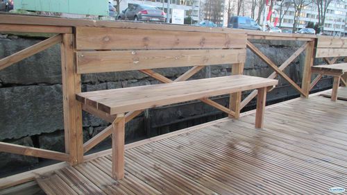 Banc pour ponton - 079200 - A-Laiturit - 2 places / en bois