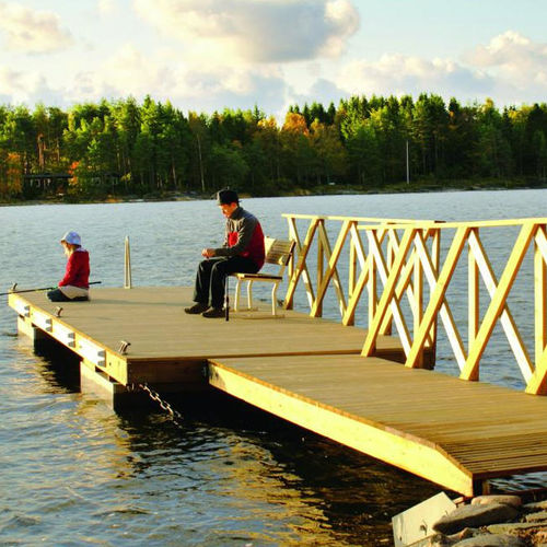 Passerelle pour ponton - 097400 - A-Laiturit - en bois / avec main courante