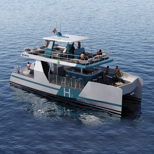 Bateau à passagers - 1500 H2 CATA - ARESA SHIPYARD - catamaran / électrique / GRP