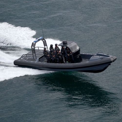 Bateau professionnel in-bord hydrojet - 1400 DEFCON RFB - ARESA SHIPYARD - GRP / bateau pneumatique semi-rigide