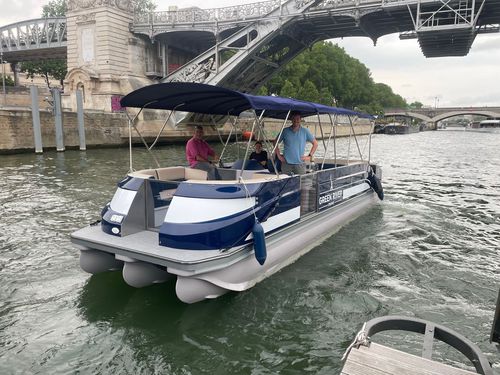 Bateau ponton multicoque - Funlounger 8.5 - Swiss-Boats AG - hors-bord / électrique / bimoteur