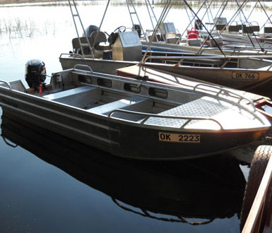 Barque hors-bord - KF 430 Enduro - Ocean Legacy Marine - open / de pêche sportive / en aluminium
