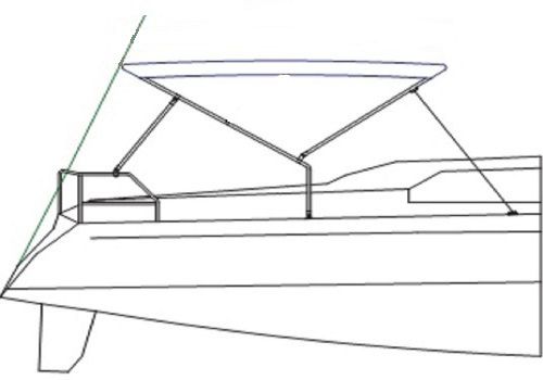 Bimini top pour voilier - PRESTIGE - BIMINI TOP NAUTICA - pour cockpit