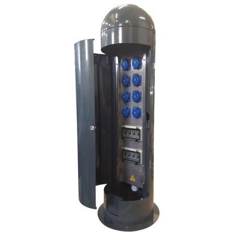 Borne avec éclairage intégré - MAGNUM  - New VMR SRL - de distribution électrique / de distribution d'eau / pour ponton