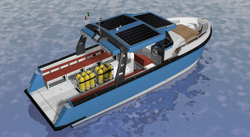 Vedette électro-solaire - EC 30 DIVING - ETHOS - hybride / de plongée / max. 12 personnes