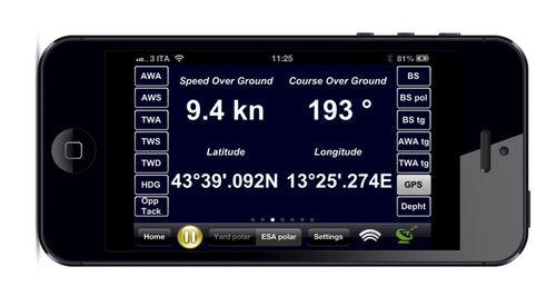 Logiciel de navigation - esa Regatta - ASTRA Yacht - pour voilier / pour smartphone