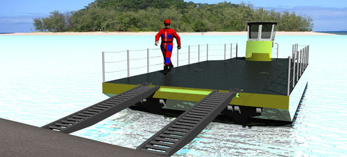 Barge de travail - Container Barge 1200D - ContainerTug B.V. - en aluminium / transportable par conteneur