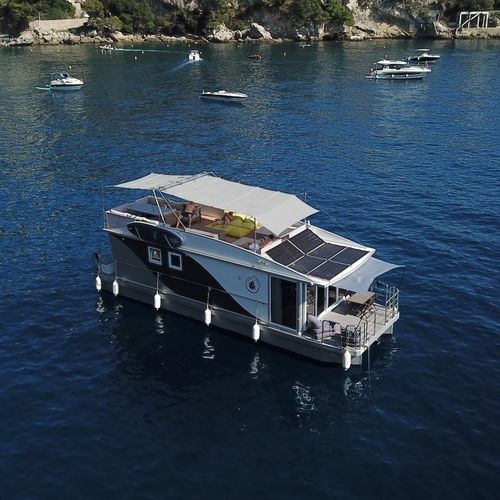 Bateau maison catamaran - 47 - HOUSEBOAT - hors-bord / en aluminium / en HDPE
