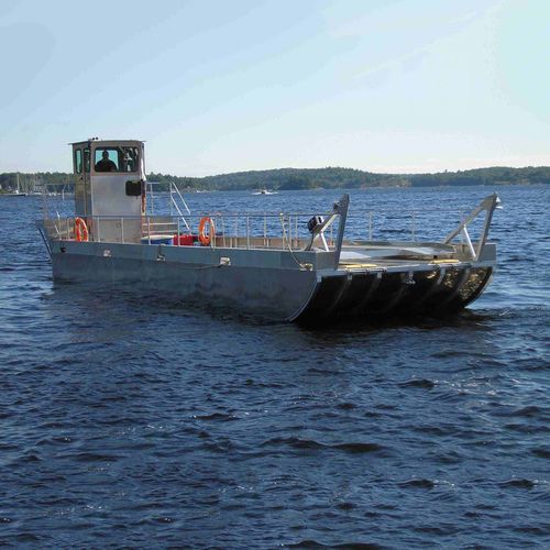 Barge de travail - Vehicle Ferry 45' - Stanley Aluminum Boats - hors-bord / en aluminium