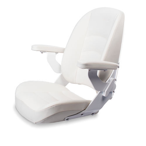 Siège pour bateau - COMMANDER WHITE - Shockwave Seats - avec accoudoirs / ajustable / 1 place