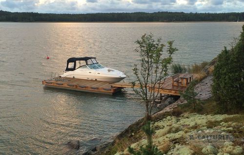 Ponton flottant - 043180 - A-Marinas - d'amarrage / pour marina / en bois