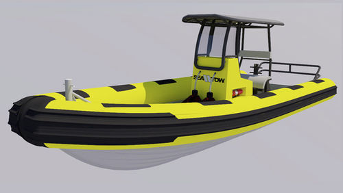 Bateau de sauvetage - TOW - Fluid Watercraft - hors-bord / bateau pneumatique semi-rigide