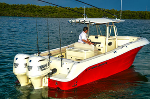 Coque open hors-bord - 3000 CC - HydraSports Custom Boats - bimoteur / de pêche sportive / T-Top