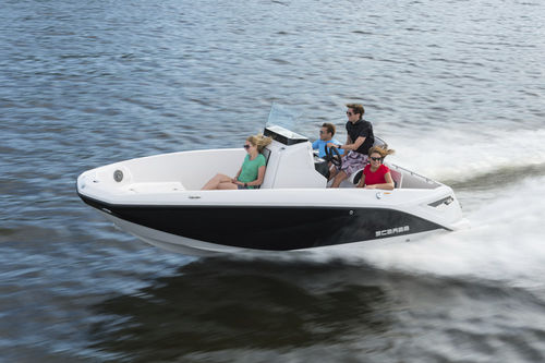 Coque open in-bord - 195 G - Scarab/Rec Boat Holdings - à console centrale / max. 8 personnes / T-Top