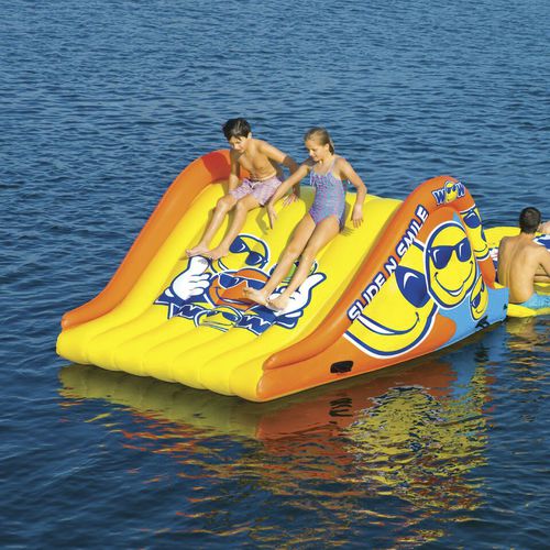 Jeu aquatique toboggan - SLIDE N SMILE - WOW World of Watersports - pour base de loisirs / gonflable / flottant