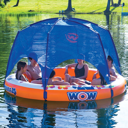 Jeu aquatique île - SCREENHOUSE - WOW World of Watersports - pour base de loisirs / gonflable / flottant