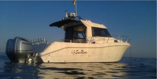 Vedette hors-bord - 900 Fisher Pro - San Remo Boats - bimoteur / hard-top / 4 couchages