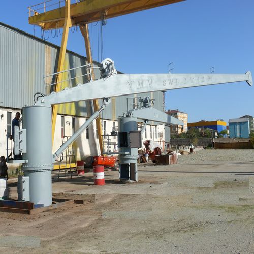 Grue à flèche droite - YMV Stiff Boom Cranes - YMV CRANE AND WINCH SYSTEMS - portuaire / pour chantier naval / pour marina