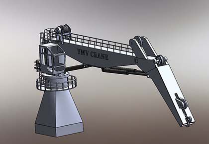 Grue pour navire - LIMITED SPACES - YMV CRANE AND WINCH SYSTEMS - pour chantier naval / de pont / à flèche articulée