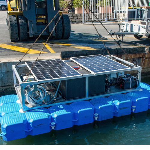 Station de nettoyage mobile pour bateau - Floating Ecostation - AZURETREND | ECOTANK | EMERGENSEA | MONAWA - flottante