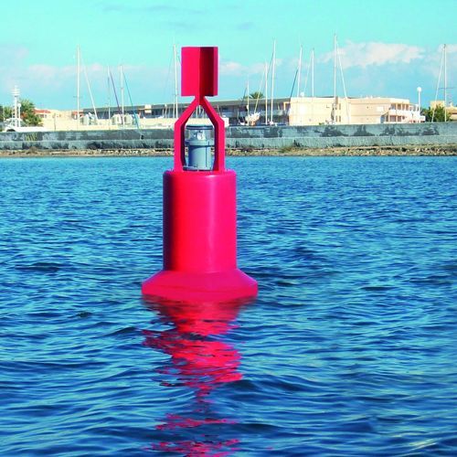 Bouée de balisage - PBM08 - Mediterráneo Señales Marítimas, S.L. - pour terminal portuaire / en polyéthylène / cylindrique