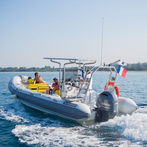 Bateau pneumatique hors-bord - DR-830 - Vanguard International - semi-rigide / à console centrale / open