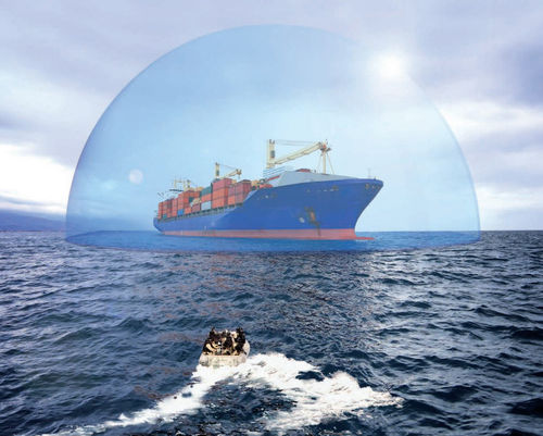 Système anti-pirates pour navire de commerce - BlueDome - Safran Electronics