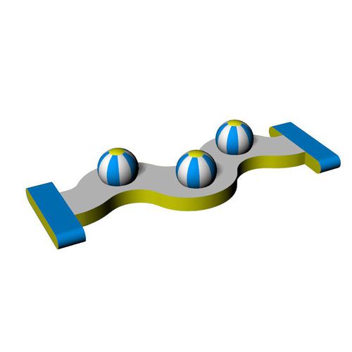 Jeu aquatique piste de course - BALL OBSTACLE - Hydrofun LTD - pour base de loisirs / gonflable