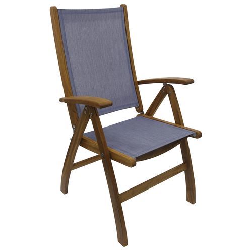 Chaise standard pour bateau - CUSK113T18_Denim - Eurodesign - pliante / avec accoudoirs / en tissu