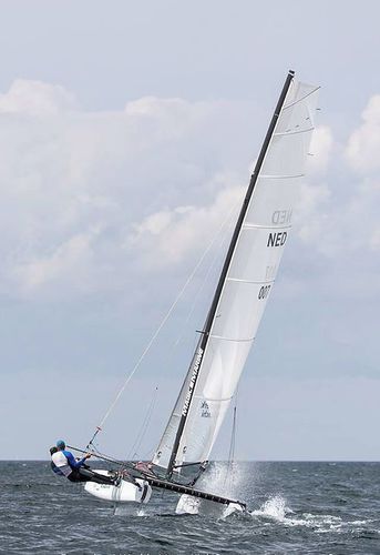 Catamaran de sport de régate - Mystere ESPADON 18 - Voile Sansoucy - double / Formule 18