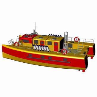 Bateau de travail - ST-12000 - Uniworkboats SIA - catamaran / in-bord