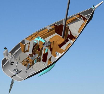 Voilier de croisière rapide - Elf-1238 - Uniworkboats SIA - 3 cabines / 2 cabines / bout-dehors