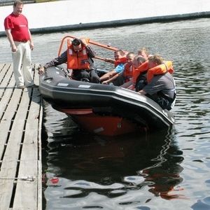 Bateau de sauvetage - ARTIC 450 - Uniworkboats SIA - hors-bord / en aluminium / bateau pneumatique semi-rigide