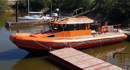 Bateau de travail - Artic-1200 - Uniworkboats SIA - in-bord / en aluminium / coque rigide